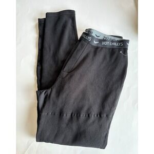 Hot Chillys Mens Black Fleece Base Layer Thermal Pants 2XL NWOT